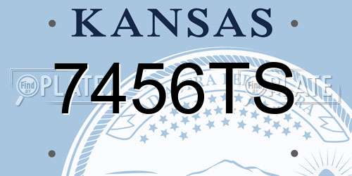 7456TS Kansas License Plate
