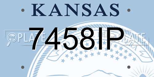 7458IP Kansas License Plate