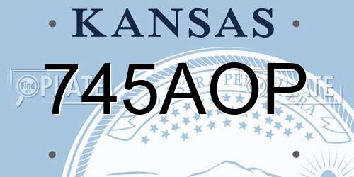 745AOP Kansas License Plate