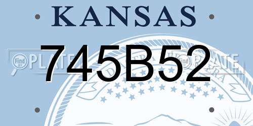 745B52 Kansas License Plate