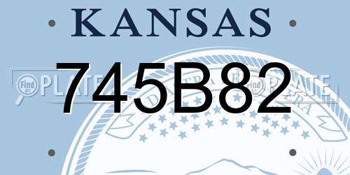 745B82 Kansas License Plate