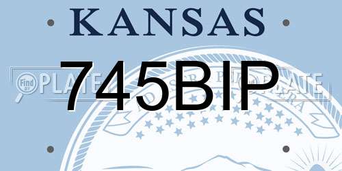 745BIP Kansas License Plate