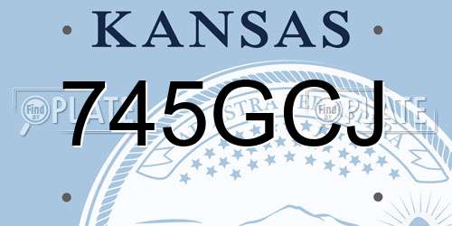 745GCJ Kansas License Plate