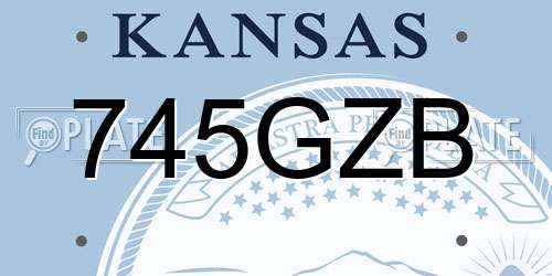 745GZB Kansas License Plate
