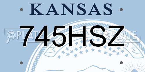 745HSZ Kansas License Plate