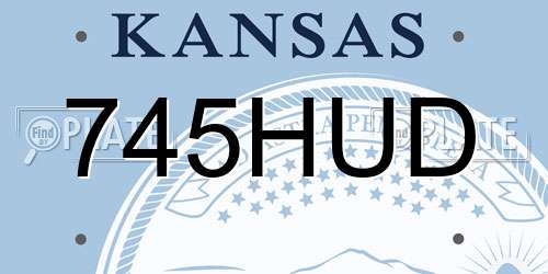 745HUD Kansas License Plate