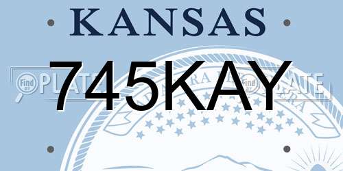 745KAY Kansas License Plate