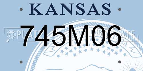 745M06 Kansas License Plate