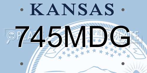 745MDG Kansas License Plate