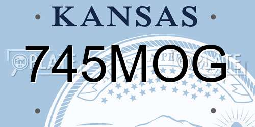 745MOG Kansas License Plate