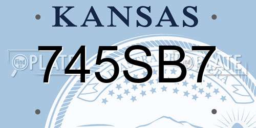 745SB7 Kansas License Plate