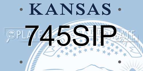 745SIP Kansas License Plate