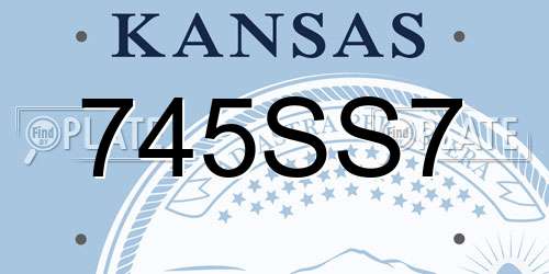 745SS7 Kansas License Plate