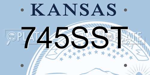 745SST Kansas License Plate