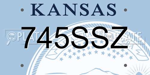 745SSZ Kansas License Plate