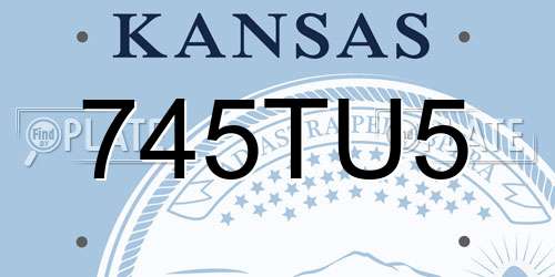 745TU5 Kansas License Plate
