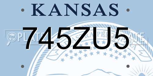 745ZU5 Kansas License Plate