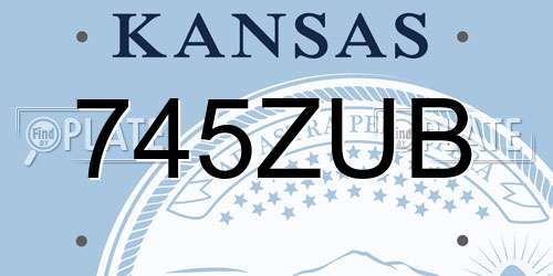 745ZUB Kansas License Plate