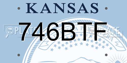 746BTF Kansas License Plate