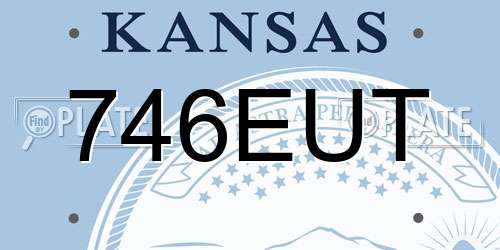 746EUT Kansas License Plate