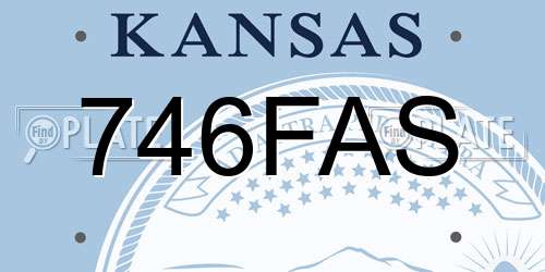 746FAS Kansas License Plate