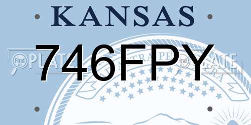 746FPY Kansas License Plate