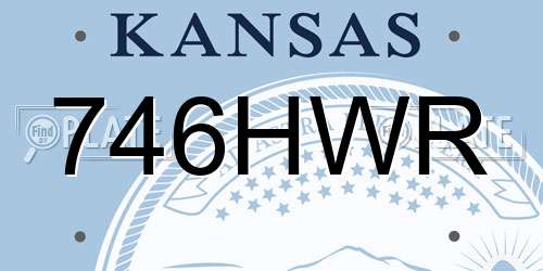 746HWR Kansas License Plate