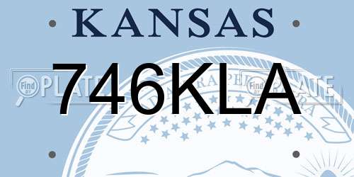 746KLA Kansas License Plate
