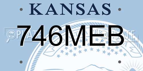 746MEB Kansas License Plate