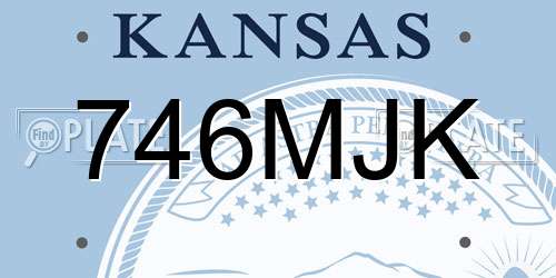 746MJK Kansas License Plate