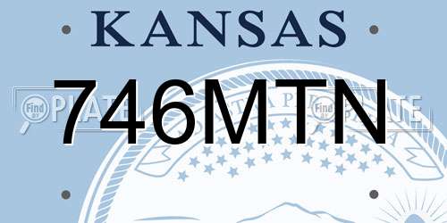746MTN Kansas License Plate