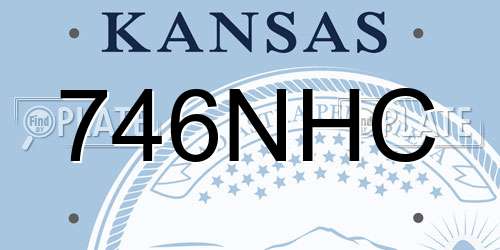 746NHC Kansas License Plate