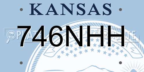 746NHH Kansas License Plate
