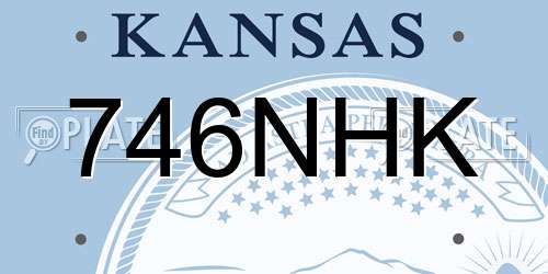 746NHK Kansas License Plate