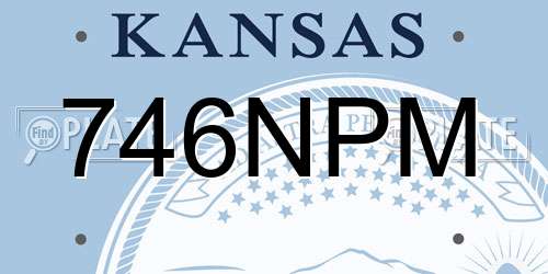 746NPM Kansas License Plate