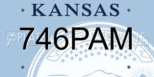 746PAM Kansas License Plate