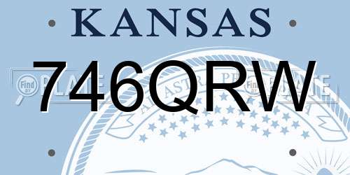 746QRW Kansas License Plate