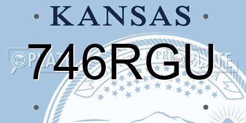 746RGU Kansas License Plate
