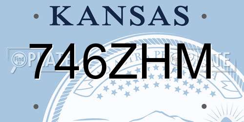 746ZHM Kansas License Plate