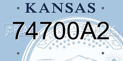 74700A2 Kansas License Plate