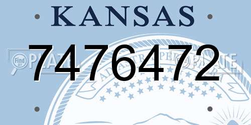 7476472 Kansas License Plate