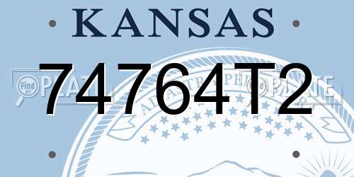74764T2 Kansas License Plate