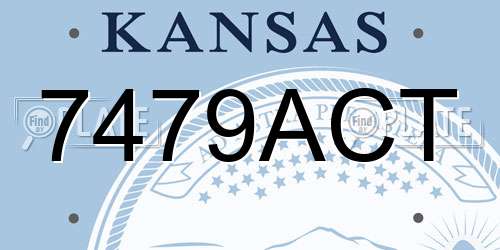 7479ACT Kansas License Plate