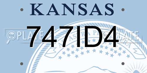 747ID4 Kansas License Plate