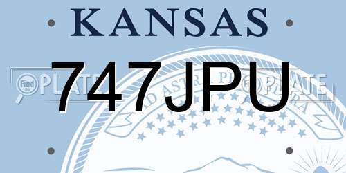 747JPU Kansas License Plate