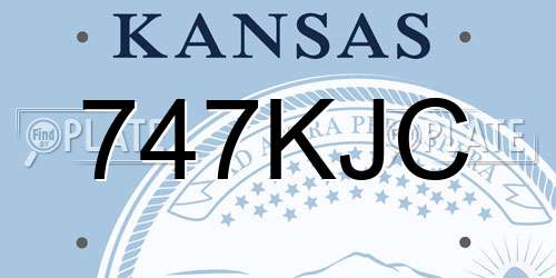 747KJC Kansas License Plate