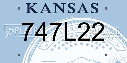 747L22 Kansas License Plate