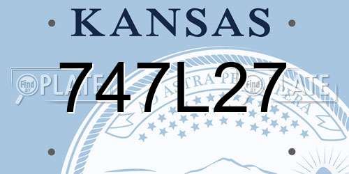 747L27 Kansas License Plate