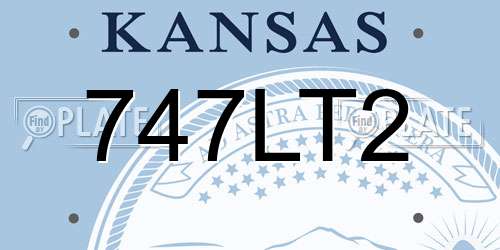 747LT2 Kansas License Plate