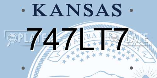 747LT7 Kansas License Plate